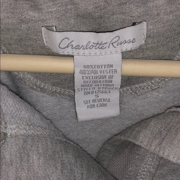 Charlotte Russe Gray Lightweight Button Bomber Coat - Picture 3 of 5